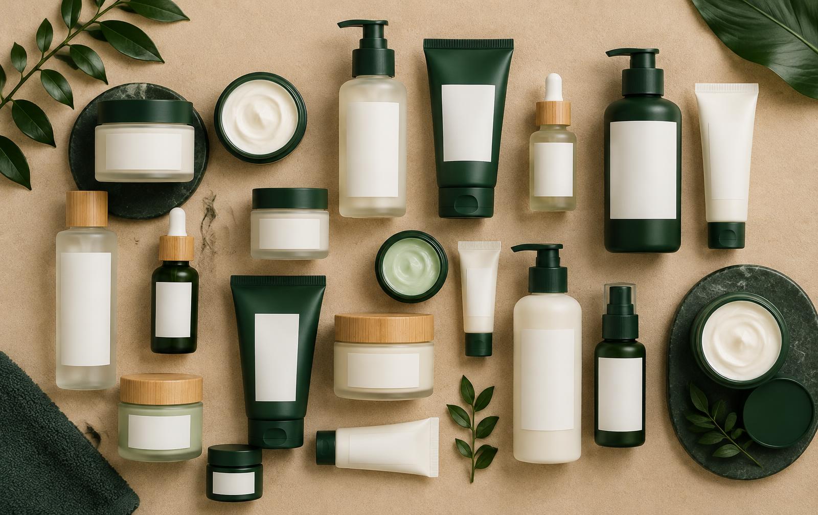 Complete private label cosmeticlijn voor een webshop: huidverzorging en haarverzorging met blanco etiketten
